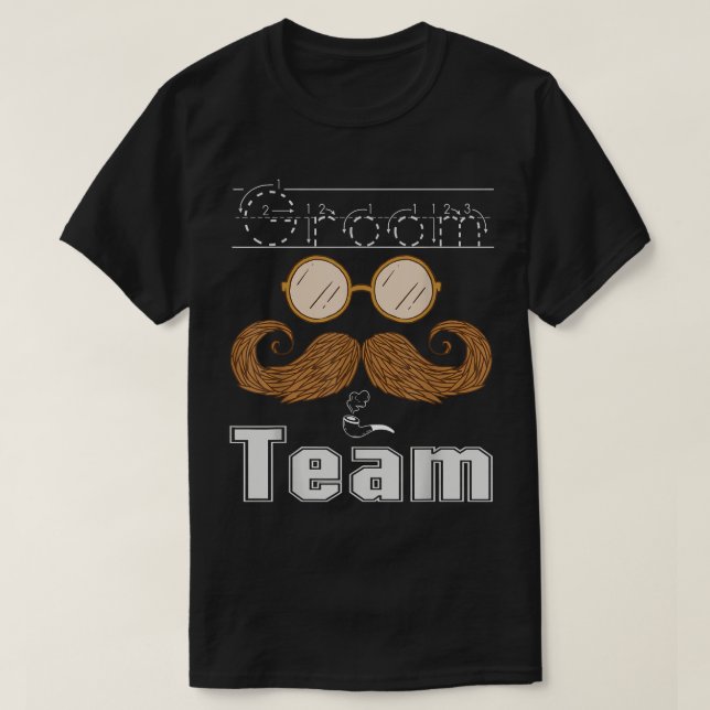 Groom Team Ready Bride & Wedding Bachelor Matching T Shirt (Design framsida)