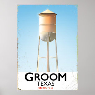 Groom Texas Route 66 Americana-reseutskrift Poster