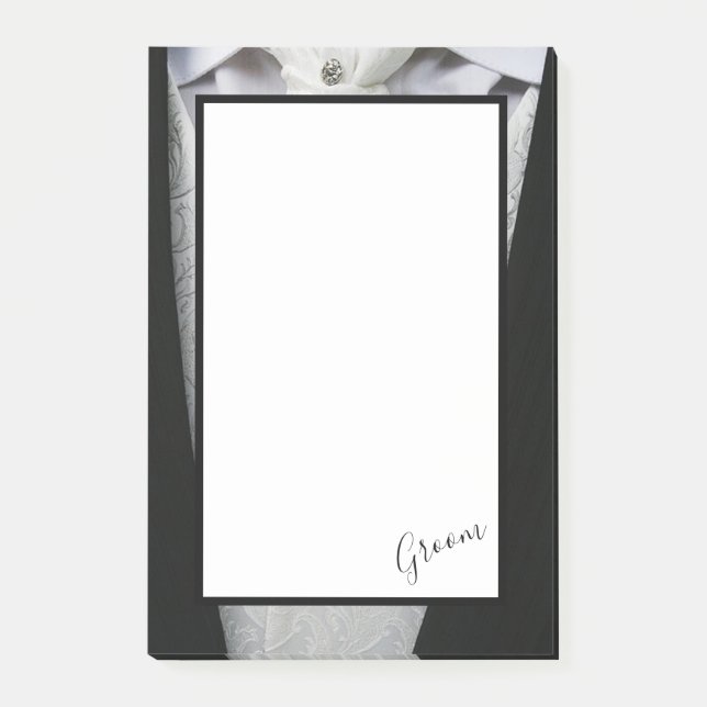 Groom Tuxedo Post-it Block (Framsida)