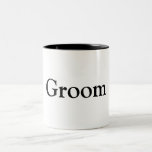 Groom Två-Tonad Mugg<br><div class="desc">skräptextdesign</div>
