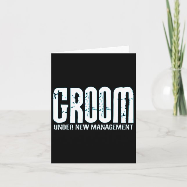 Groom under New Management - skam för att kunna vä Kort (Framsida)