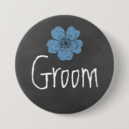 Groom Vild Blue Ro Chalkboard Knapp