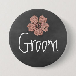 Groom Vild Peach Ro Chalkboard Knapp