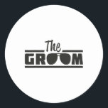 Groom Vintage Manar Groom som ska vara Bröllopsdag Runt Klistermärke<br><div class="desc">Groom Vintage Manar Groom som ska vara Bröllopsdag</div>