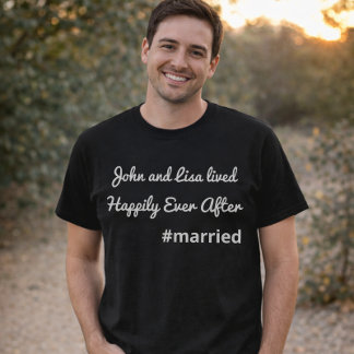 Groom Wedding Custom Shirt - Just Married Husband T