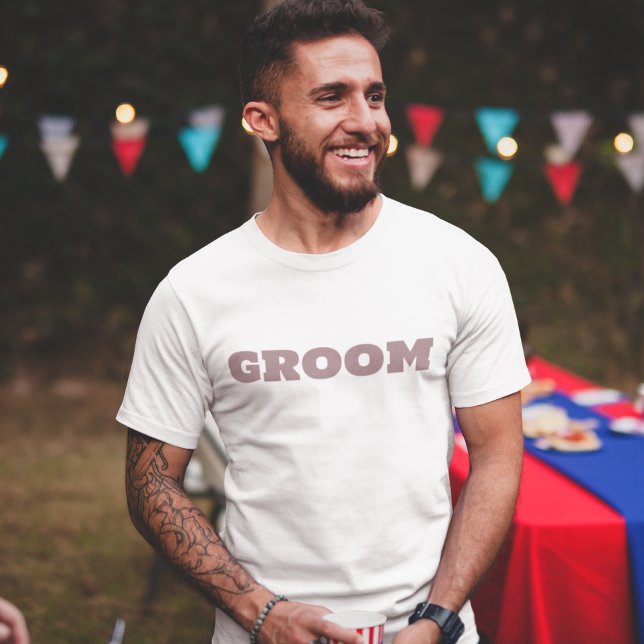 Groom White-Bröllopsfest T Shirt (Skapare uppladdad)