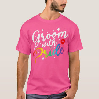 Groom with Pride Gay pride HBT Ally Bachelor Part T Shirt