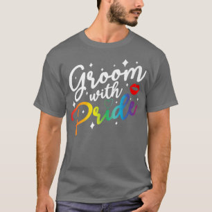 Groom with Pride Gay pride HBT Ally Bachelor Part T Shirt
