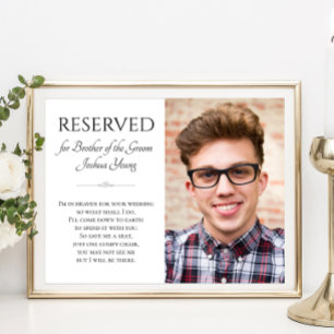 Groombroder i Heaven Photo Memorial Bröllop Poster