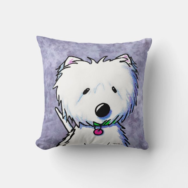 Groomed Gorgous Westie Pillow Kudde (Framsida)