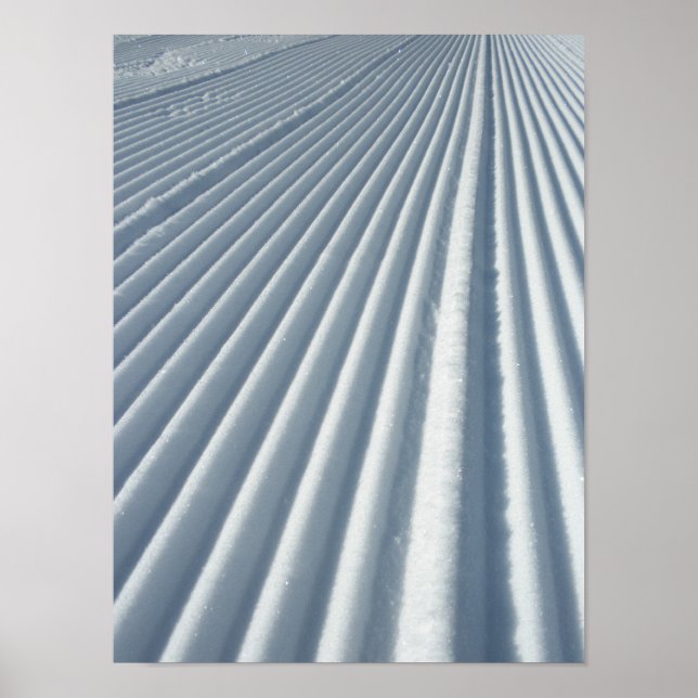Groomed Ski snöpbana Poster (Framsidan)