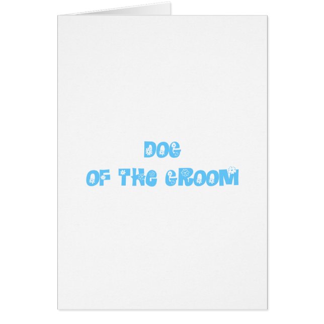 Groomens hund hälsningskort (Framsidan)