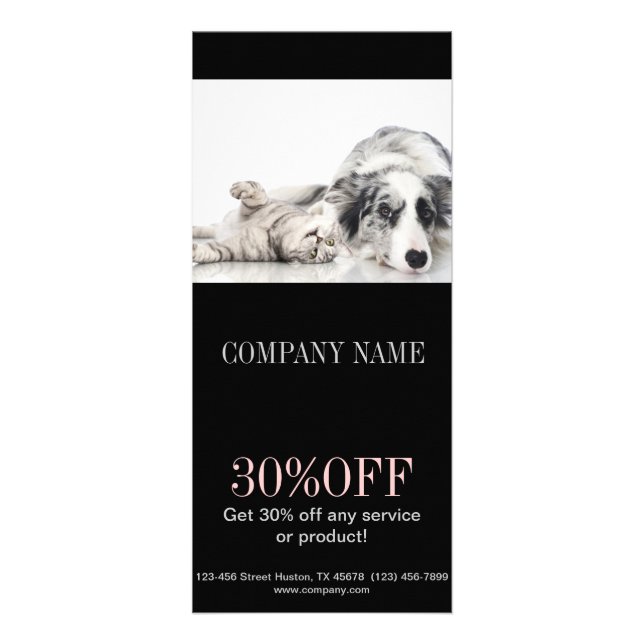 Groomer för husdjur för barnvakt för gullig reklamkort (Framsidan)