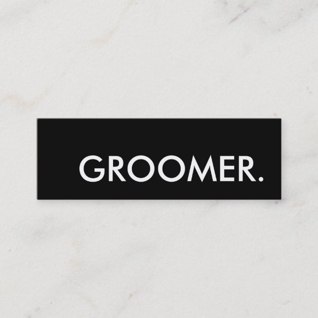 groomer. lojalitetstansmaskinkort lojalitetskort (Framsida)