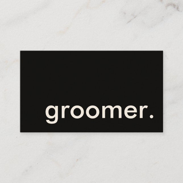 groomer. lojalitetstansmaskinkort lojalitetskort (Framsida)