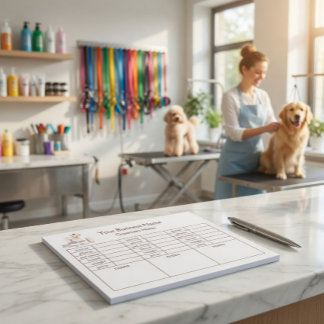 Groomer’s Notes & Pet Client Tracking Notepad Anteckningsblock
