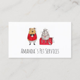 Grooming av hund Sitter Cat Sitter Pet Services Visitkort