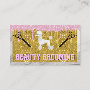 Grooming av lyxdjur Glitter-dropp Pudel Visitkort