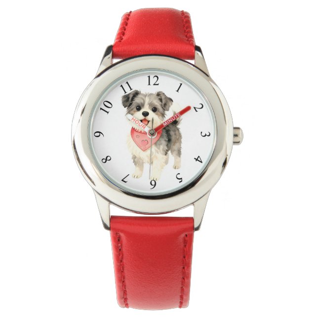 Grooming Dog Personalized Gold Elegant Collection Armbandsur (Framsida)