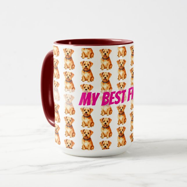 Grooming Pet Personalized Gold Elegant Collection Mugg (Framsida vänster)