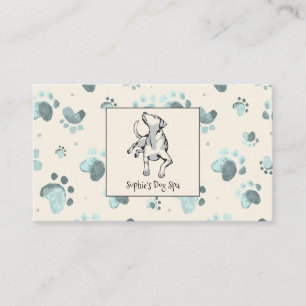 Grooming Spa för hund och Hund Bone Mönster Visitkort
