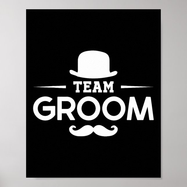 Grooms Bachelor Crew Party Squad Team Groom Poster (Framsidan)