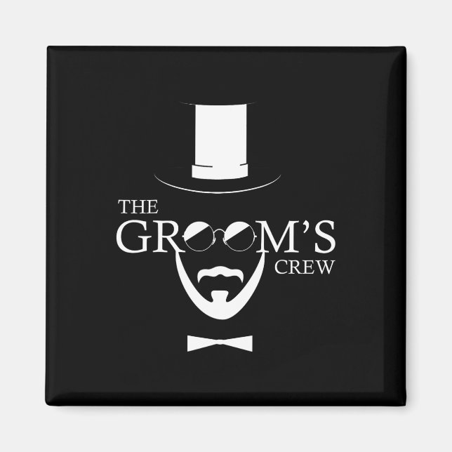 Grooms besättning Bröllop Magnet (Framsidan)