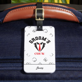 Grooms besättning - Modern Marskalkar Bachelor Par Bagagebricka