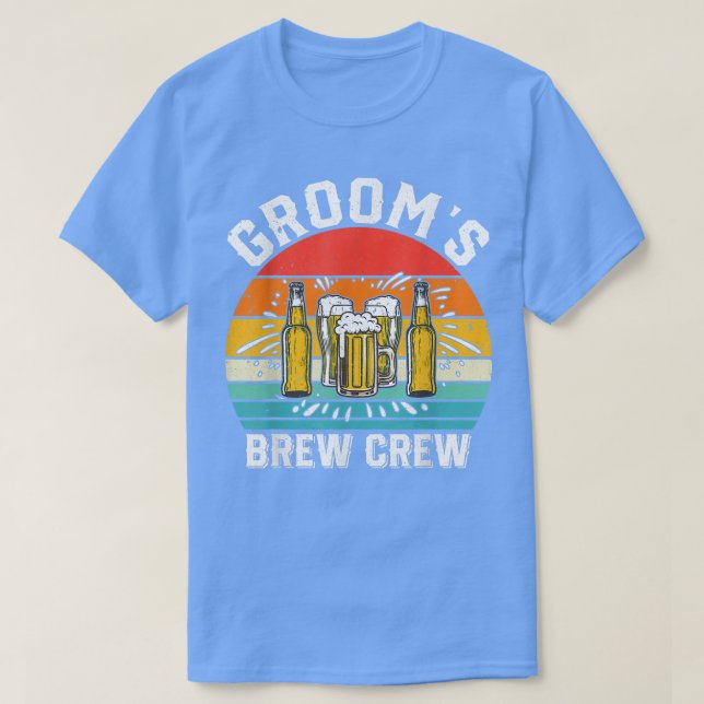 Grooms Brew Crew Funny Groomsmen Bachelor Party St T Shirt (Design framsida)