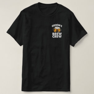 Groom's Brew Crew Funny Marskalkars Bachelor Party T Shirt