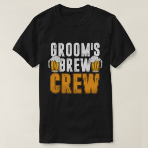 Groom's Brew Crew Funny Marskalkars Beer T Shirt