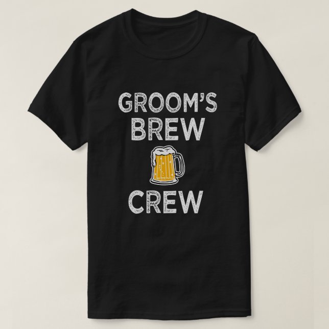 Grooms Brew Crew Manar Groomsman Party Shirt Tee (Design framsida)