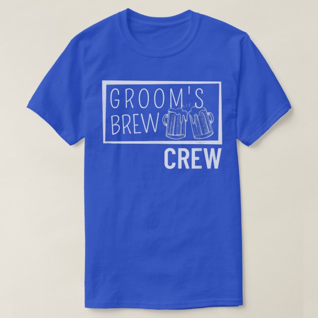 Grooms Brew Crew Squad Best Man Bachelor Party Gro T Shirt (Design framsida)