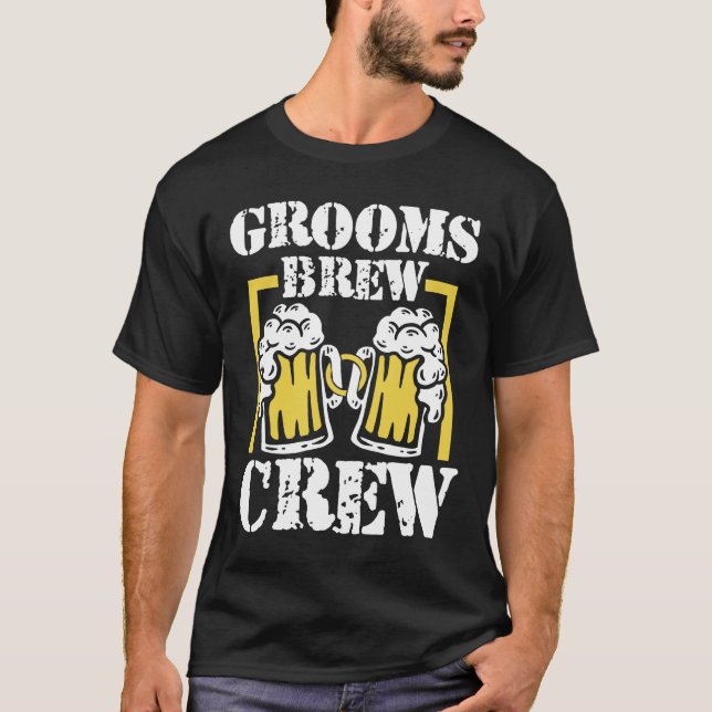 Grooms Brew Crew T Shirt (Framsida)