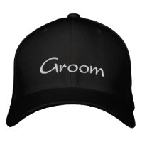 Grooms broderade Bröllop Cap