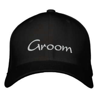 Grooms broderade Bröllop Cap Broderad Keps
