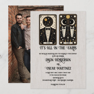 Grooms Bröllop Tarot Inbjudningar