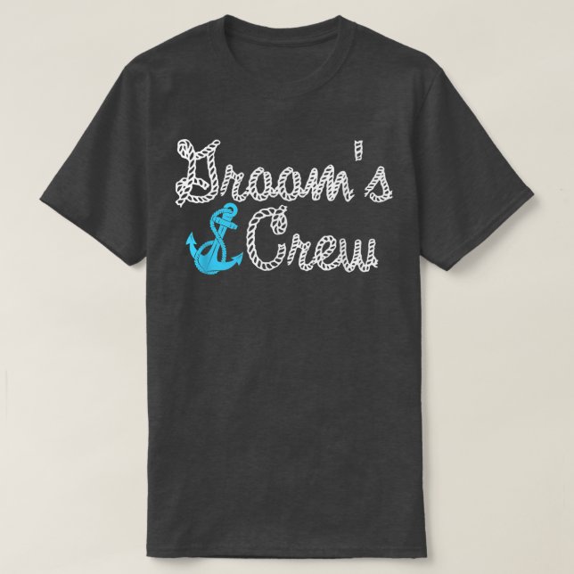 Grooms Crew Funny Boat Cruise Bachelor T Shirt (Design framsida)