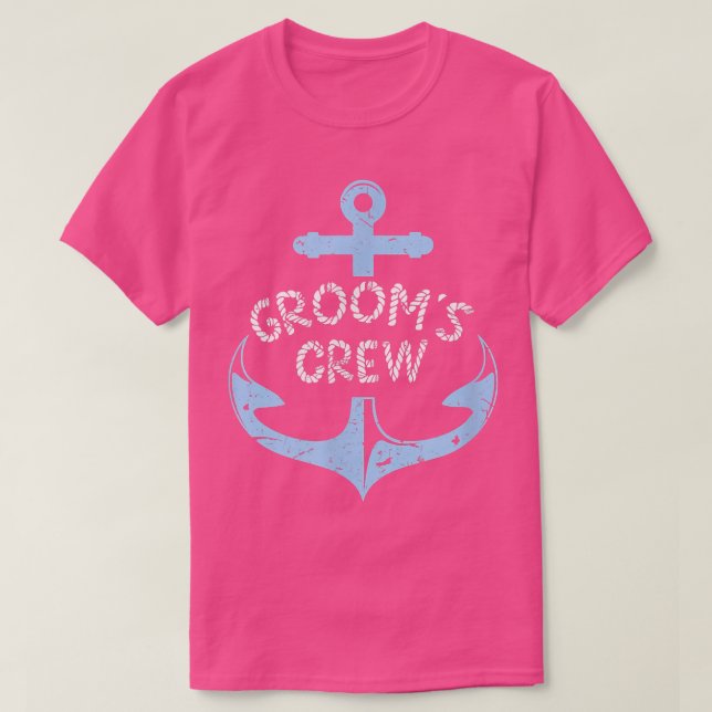 Grooms Crew Funny Boat Cruise Bachelor T Shirt (Design framsida)