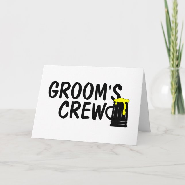 Grooms Crew Kort (Framsida)
