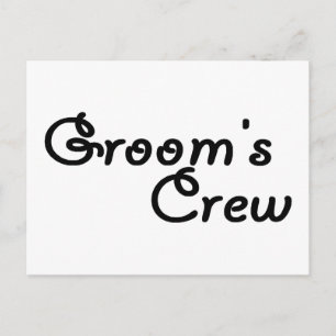 Grooms Crew Vykort