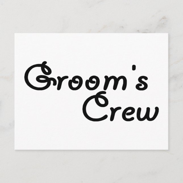 Grooms Crew Vykort (Framsida)