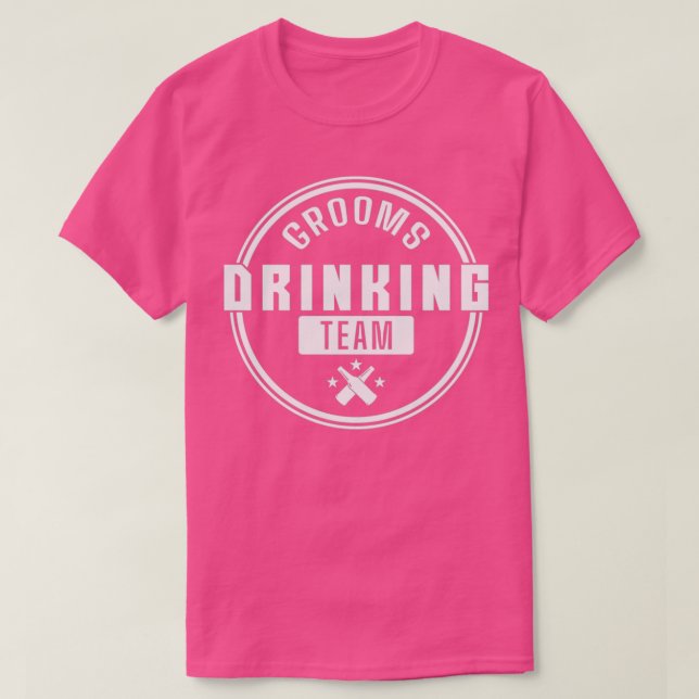 Grooms Drinking Team Groom T Shirt (Design framsida)