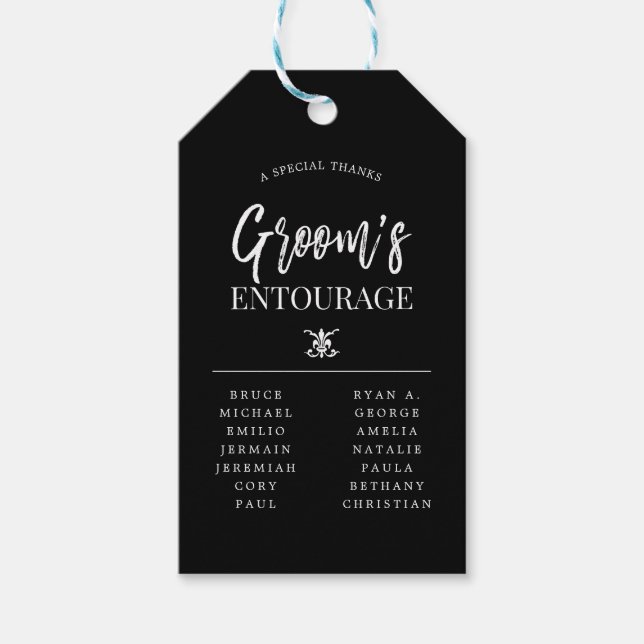 Grooms Entourage | MARSKALKAR Presentetikett (Framsidan)