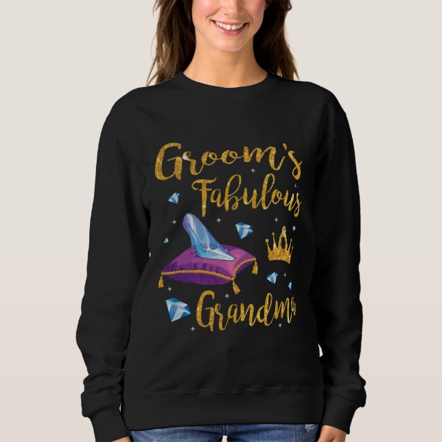Groom's Fabulous Grandma Happy Wedding Married Mem T Shirt (Framsida)