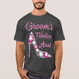 Grooms Fabulous Moster Lycklig Bröllop Marry Marri T Shirt
