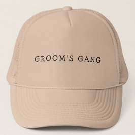 GROOM'S GANG BACHELOR TUCKER HAT KEPS