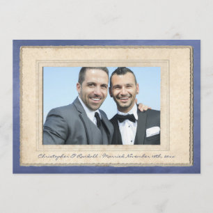 Grooms Make Union Gay Bröllop Annoucement Inbjudningar