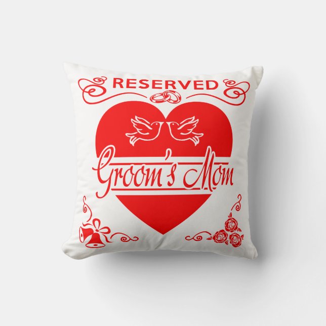 Grooms Mamma Cushion. Reserverad för Grooms Mamma Kudde (Framsida)