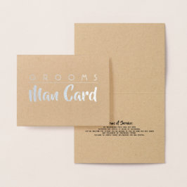 Grooms Man Terms Service - Lustigt Frieri Folierat Kort